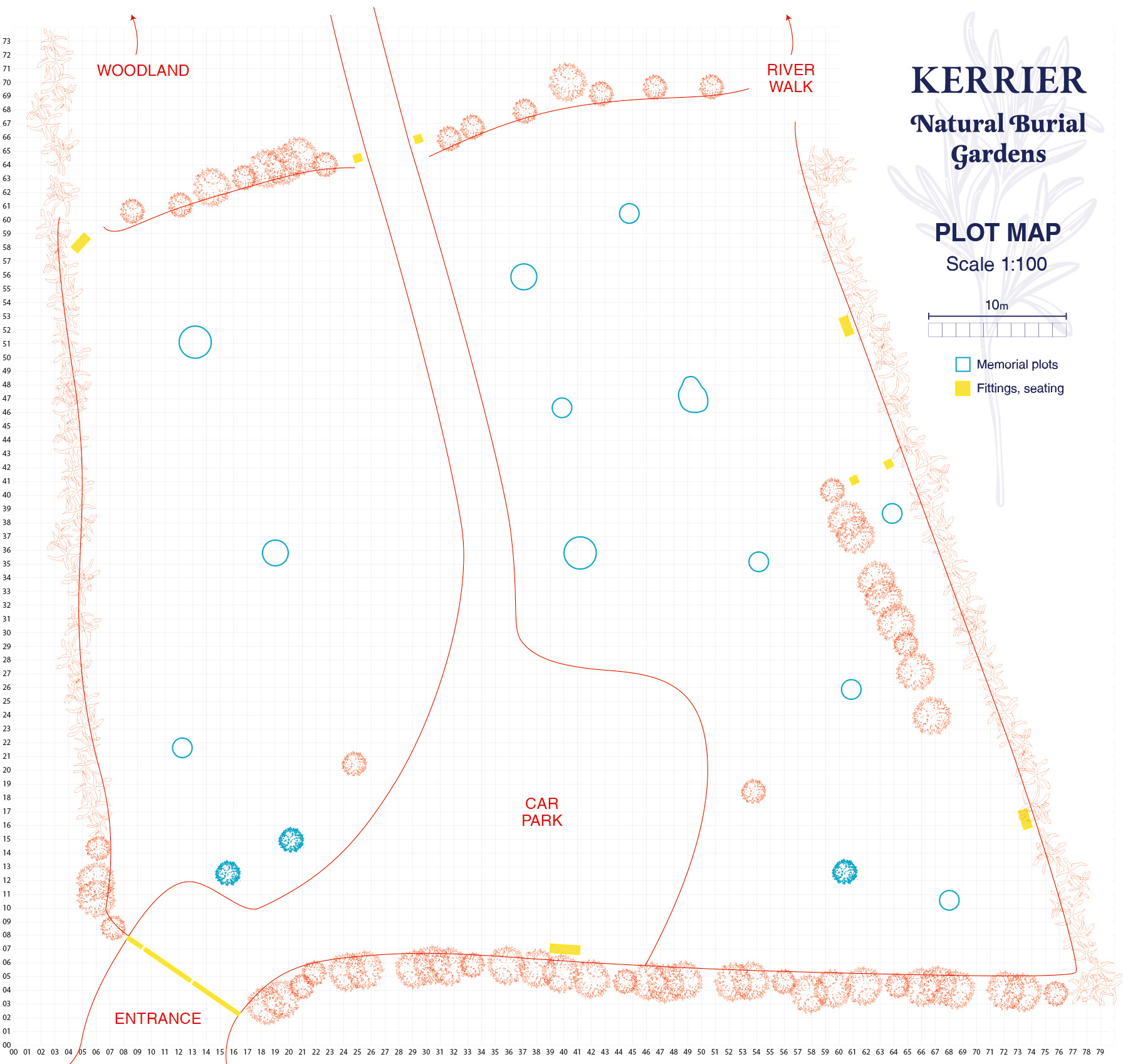 natural burials map
